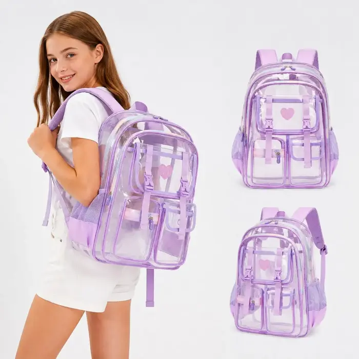 Sesame Baby Transparent Kids Backpack(Purple